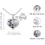 Puppy Sterling Silver Urn Memorial Necklaces for Dog Ashes Forever Together Paw Print Cremation Labrador Retriever Memorial Urns Keepsake Pendant Necklace Jewelry Gifts