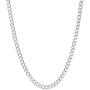 Mens 5.1mm .925 Sterling Silver Diamond-Cut Flat Cuban Link Curb Chain Necklace