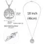 Aniu Silver Necklace for Women Girls, Family Tree of Life Sterling Silver Pendant with Fine Jewelry Gift Box, 18 Inches Chain for Wife Mom Grandma Girlfriend Aniu Silver Necklace for Women Girls, Family Tree of Life Sterling Silver Pendant with Fine Jewelry Gift Box, 18 Inches Chain for Wife Mom Grandma Girlfriend