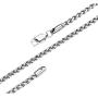 AmyRT Jewelry 3mm Titanium Stainless Steel Womens & Mens Silver Wheat Chain Necklace 16 to 30 Inches
