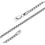 AmyRT Jewelry 3mm Titanium Stainless Steel Womens & Mens Silver Wheat Chain Necklace 16 to 30 Inches