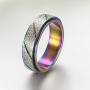 JAJAFOOK 6MM Titanium Steel Scrub Spins Rings,Fashion Spinner Ring Colorful Sand Blast Finish,Comfort Fit