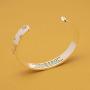 Arifoo Bracelets for Women Personalized Inspirational Jewelry Mantra Cuff Bangle Friend Encouragement Gift for Her