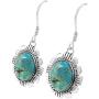 Turquoise Earrings 925 Sterling Silver & Genuine Turquoise (Choose Color)