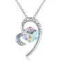 Alaxy Colorful Pendant Necklace Swarovski Crystals, Jewelry for Women Girls Birthday Gifts for Women for Her