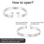 AoJun 18K Gold Plated CZ Stainless Steel with Crystal Bangle Cuff Love Bracelets for Women Girls Jewelry AoJun 18K Gold Plated CZ Stainless Steel with Crystal Bangle Cuff Love Bracelets for Women Girls Jewelry