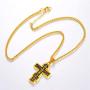 U7 Vintage Crucifix Pendant Christian Jewelry Vintage Black Plated/Stainless Steel/18K Gold Plated Orthodox Cross Catholic Necklace