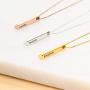 MyNameNecklace Personalized 3D Bar Heart Shaped Necklace -Precious Metals Custom Made Name Jewelry Valentines Day Love Gift for Mom Women