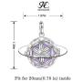 Harmony Ball Pregnancy Bola Necklace, AEONSLOVE Flower Harmony Ball Locket Music Angel Chime Caller Bell 20mm Mexican Bola Wishing Balls Pendant Necklaces Best Jewellery Gift for Pregnancy Mom Baby