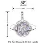 Harmony Ball Pregnancy Bola Necklace, AEONSLOVE Flower Harmony Ball Locket Music Angel Chime Caller Bell 20mm Mexican Bola Wishing Balls Pendant Necklaces Best Jewellery Gift for Pregnancy Mom Baby