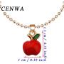 CENWA Tiny Red Apple Necklace Teacher Appreciation Gift Teacher Jewelry Teacher Gift Teachers Day Gift Teacher Retirement Gift