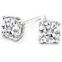 Lab Grown IGI Certified 1/2 Ct Diamond Earrings for Women 10K White Gold HI-SI1-SI2 Quality Made in USA Diamond Solitaire Earrings for Women