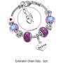 Big Sis Shiny Crystal Charm Bracelet Bangle Jewelry Wristband with Gift Box Set for Lady