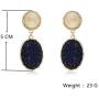 MVCOLEDY Druzy Stud Earrings Minimalist Stone Stunning Gold Plating Sparkly Drop Dangle Crystal Earrings Women Gift Fashion Jewelry