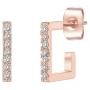 PAVOI 14K Gold Plated 925 Sterling Silver Post Square Huggie Hoop Earrings - Cubic Zirconia Earrings in Rose Gold, White Gold and Yellow Gold Plating