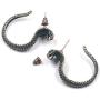 Vintage Punk Snake Cobra Stud Earrings for Women Animal Snake Dangle Drop Earrings Jewelry