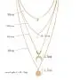Jovono Gold Boho Multilayered Necklace Moon Sequins Pendant Necklaces for Women and Girls Jovono Gold Boho Multilayered Necklace Moon Sequins Pendant Necklaces for Women and Girls