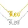 2Pcs Old English Zodiac Necklaces, 18K Gold Silver 12 Constellation Pendant Necklace for Women Girls, Horoscope Astrology Letter Necklace Birthday Gift