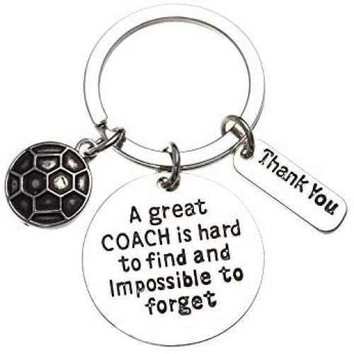 Infinity Collection Soccer Coach Keychain- Great Coach is Hard to Find But Impossible to Forget Soccer Coach Gifts- Soccer Jewelry - Soccer Coach Gifts for Men and Women