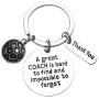 Infinity Collection Soccer Coach Keychain- Great Coach is Hard to Find But Impossible to Forget Soccer Coach Gifts- Soccer Jewelry - Soccer Coach Gifts for Men and Women