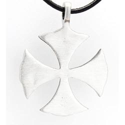 Trilogy Jewelry Pewter Classic Celtic Iron Cross Pendant on Leather Necklace