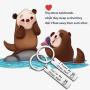 MAOFAED Couple Keychain Set I Found My Otter Half Otter Couple Gift Otter Keychain Otter Lover Gift Boyfriend Gift Husband Keychain