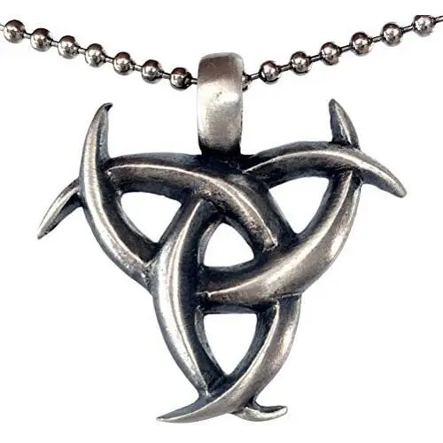 Celtic Norse Viking Asatru Jewelry Triple Horns Crescent Moon of Odin Horn triskelion triskele Protection Amulet Pewter Boys Unisex Mens Pendant Necklace Charm for men w Silver Ball Chain Celtic Norse Viking Asatru Jewelry Triple Horns Crescent Moon of Odin Horn triskelion triskele Protection Amulet Pewter Boys Unisex Mens Pendant Necklace Charm for men w Silver Ball Chain