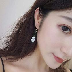 TIANHONGYAN 3 Pairs Creative Funny Resin Beer Bottle Soju Dangle Drop Earrings Set for Women Girls Pub Party Unique Bottle Dangle Earring Jewelry Gifts