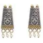 Aheli Vintage Inspired Intricate Crafted Indian Oxidized Boho Bohemein Statement Necklace Earrings Set Ethnic Tribal Fashion Jewelry for Women
