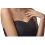925 Sterling Silver Feather Necklace Pendant Turquoise-Colored Polymer Clay Handmade Jewelry