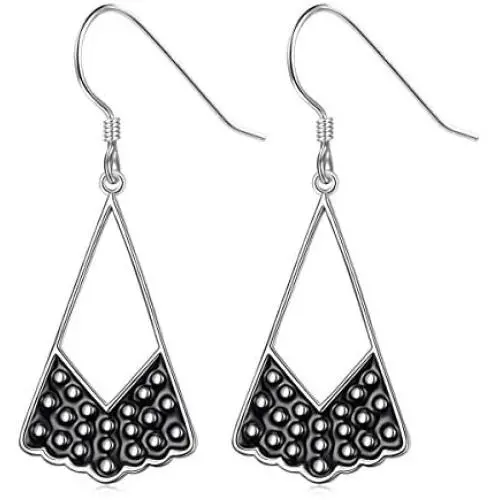 Sterling Silver RBG Dissent Collar Earrings Dangle Drop Jewelry Gifts for Women Fan of Ruth Bader Ginsburg