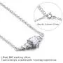 ✦Gifts for Valentines Day✦ 18K Gold Plated 925 Sterling Silver Necklace Pendant 5A Cubic Zirconia Love Heart Angel Wing Pendant with Necklaces Chain Length 16''+2'' Jewelry for Women