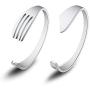 KUIYAI I Love You I Know Couple Fork Cuff Bracelet Star War Christmas Valentines Day Gift