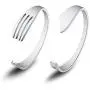 KUIYAI I Love You I Know Couple Fork Cuff Bracelet Star War Christmas Valentines Day Gift KUIYAI I Love You I Know Couple Fork Cuff Bracelet Star War Christmas Valentines Day Gift