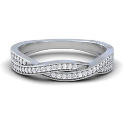 Dazzlingrock Collection 0.25 Carat (ctw) 10K Gold Round Diamond Anniversary Wedding Band Swirl Matching Ring 1/4 CT