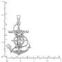 Honolulu Jewelry Company Sterling Silver Crucified Jesus on an Anchor Necklace Pendant with 18'' Box Chain Honolulu Jewelry Company Sterling Silver Crucified Jesus on an Anchor Necklace Pendant with 18'' Box Chain