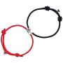 ABONDEVER 2PCS Magnetic Mutual Attraction Couple Bracelet Adjustable Handmade Vows of Eternal Braided Rope Jewelry Gifts for Lover