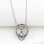 Uloveido Christian Circle Round Ring Necklace Engraved Faith As Small As A Mustard Seed Can Move Mountains Y958