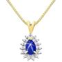 RYLOS Matching Jewelry For Women 14K Yellow Gold Diamond & Blue Star Sapphire Matching Earrings, Pendant Necklace and Ring Set with 18'' Chain 6X4MM Jewelry For Women Womens Jewelry Gold Jewelry