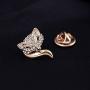 KENYG Lovely Rhinestone Fox Brooches Pins Women Shirt Collar Decoration Jewellery 2 PCS