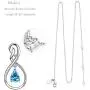 Mothers Day Necklace for Mom Birthday Gift Forever Love Infinity Sterling Silver December Blue topaz Birthstone Jewelry Pendant Necklace for Women