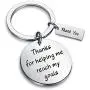 Zuo Bao Coach Gift Coach Appreciation Gift Team Captain Gift Coach Keychain Thanks for Helping Me Reach My Goals Keychain Thank You Gift for Coaches Team Partners