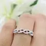 Dazzlingrock Collection 10K Gold Round Aquamarine & White Diamond Bridal Stackable Anniversary Wedding Band Swirl Ring