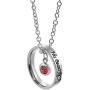 MJartoria Matching Necklaces for Couples, His and Hers Engraved Rhinestone Ring Pendant Set Gifts for Boyfriend Girlfriend