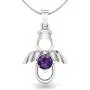 925 Sterling Silver Purple Amethyst Pendant Necklace for Women February Birthstone Jewelry 0.46 CTTW 925 Sterling Silver Purple Amethyst Pendant Necklace for Women February Birthstone Jewelry 0.46 CTTW