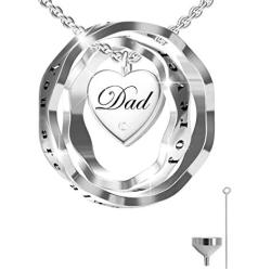 oGoodsunj S925 Sterling Silver Cremation Jewelry Urn Pendant Necklace Ashes Keepsake Necklaces for Women - You are Always in My Heart I Love You Forever