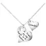 Joycuff A Piece of My Heart is in Heaven Memorial Gifts for Loss of Loved One Stainless Steel Silver Pendant Necklace Sympathy Gifts for Women Sister