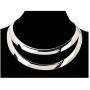 Women Choker Necklace for Women High Polished Stainless Steel Statemetn Bib Necklace Chunky Collar Tribal Torque Necklace Fashion Costume Jewelry
