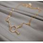 Silver Phantom Jewelry Dopamine Molecule Necklace