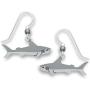 Whimsical Grey Shark Earrings Made in the USA by Sienna Sky 1712